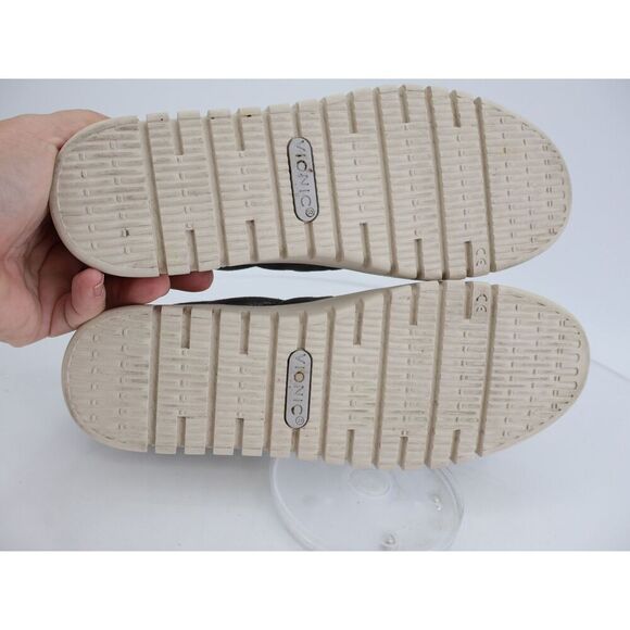 Vionic Uptown Ballet Flat Women 8.5 Grey Metallic Leather Slip On Platform Shoes - Picture 8 of 13